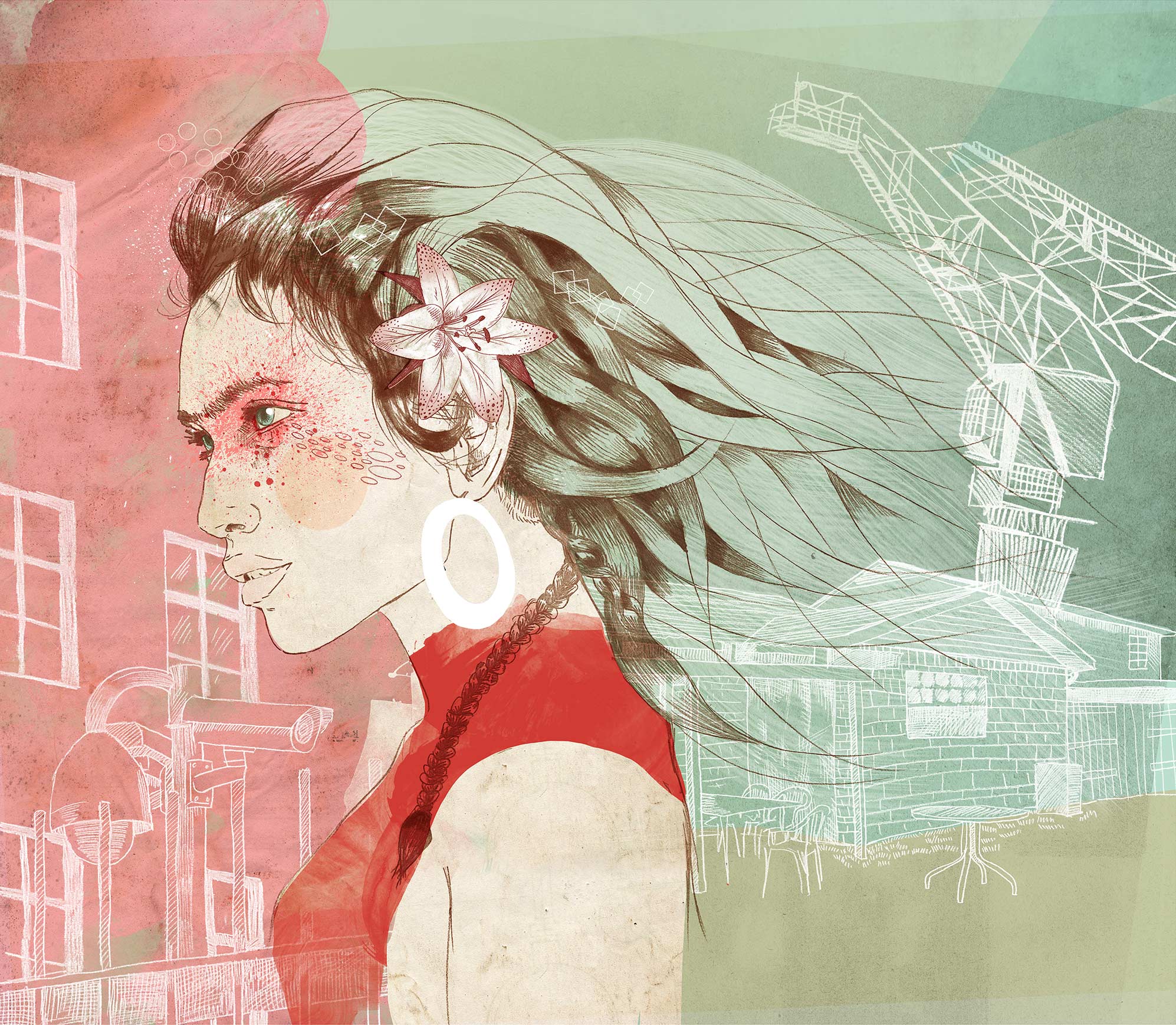 crenshaw_carina_sugah_illustration_illustratorin_illustrator_hamburg_zeichnung_drawing_editorial_portrait_drawing_collage_free_warrior